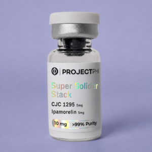 Super Soldier Stack (CJC1295 5mg + Ipamorelin 5mg, 10mg) research peptide vial | Project Phi