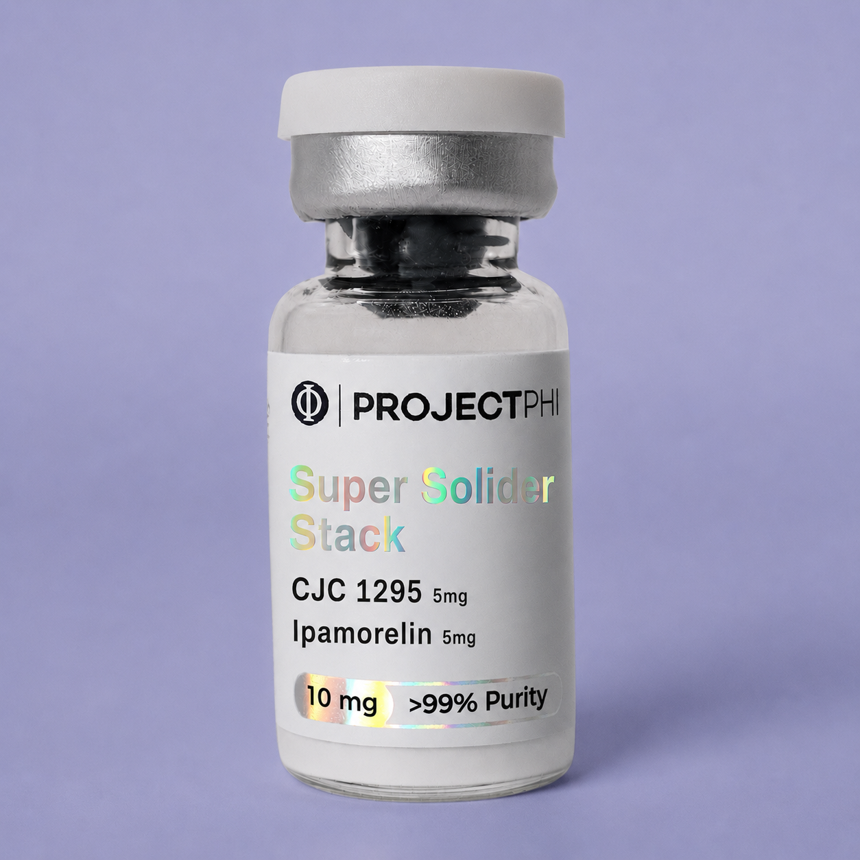 Super Soldier Stack (CJC1295 5mg + Ipamorelin 5mg, 10mg) research peptide vial | Project Phi