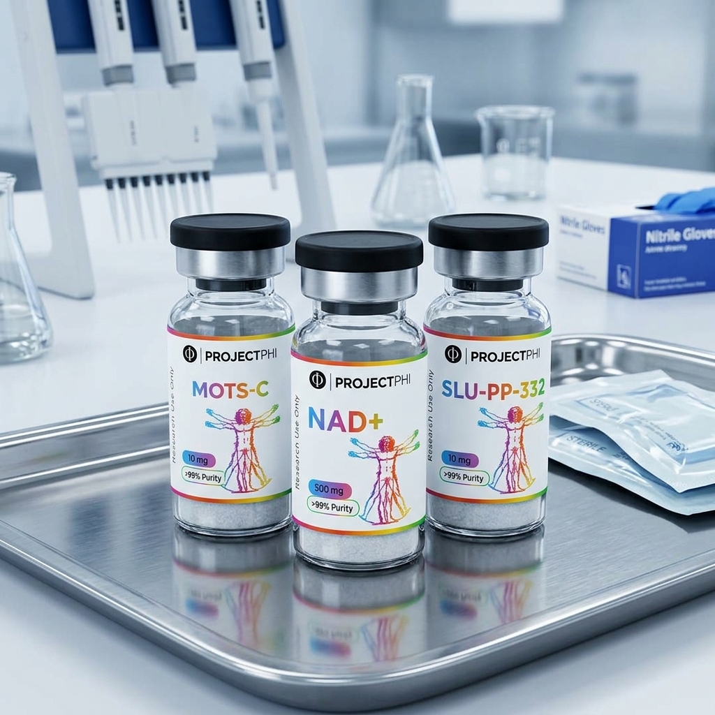 Three Peptide Vials Lab Tray | Project Phi